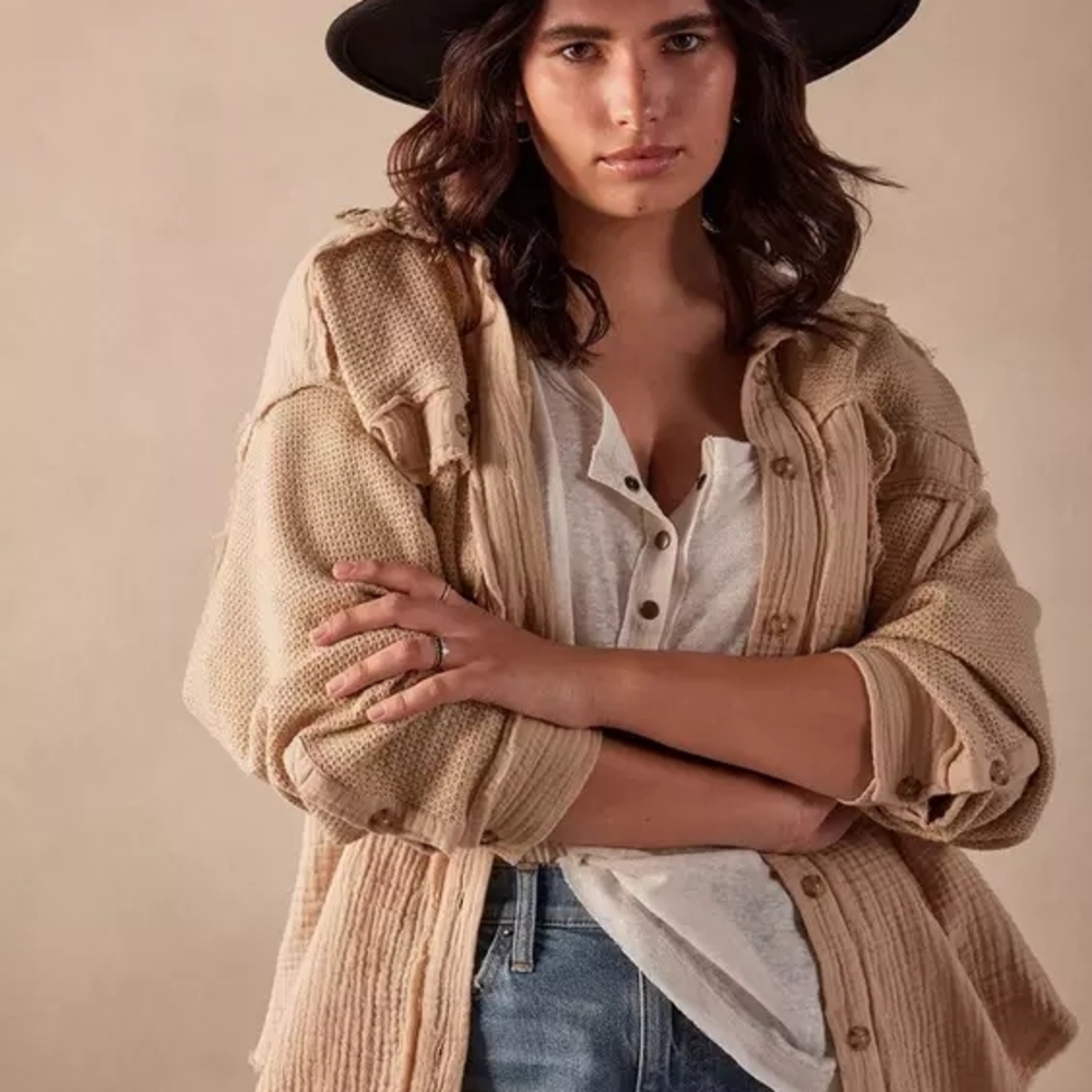 Torrid Light Beige Textured Jacket